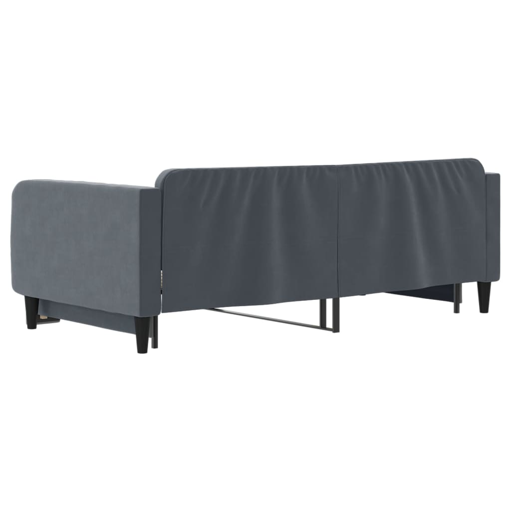 vidaXL Sofa rozsuwana, ciemnoszara, 100x200 cm, aksamit