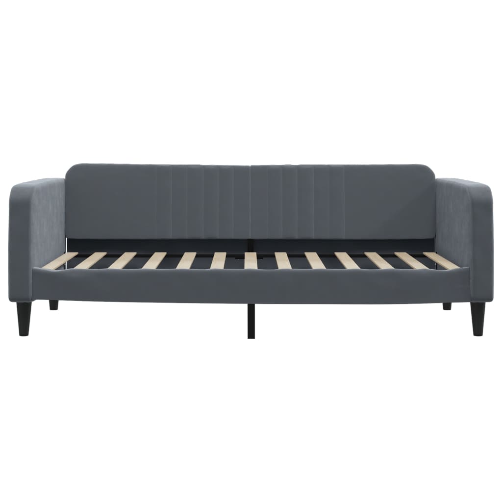 vidaXL Sofa rozsuwana, ciemnoszara, 100x200 cm, aksamit