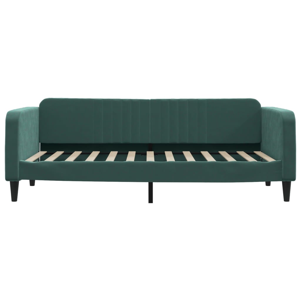 vidaXL Sofa rozsuwana, ciemnozielona, 100x200 cm, aksamit