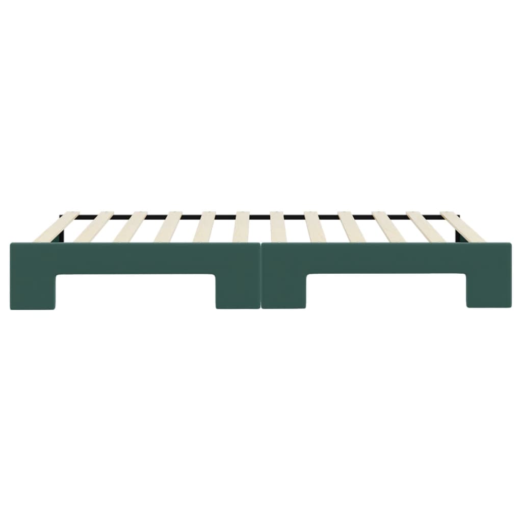 vidaXL Sofa rozsuwana, ciemnozielona, 100x200 cm, aksamit