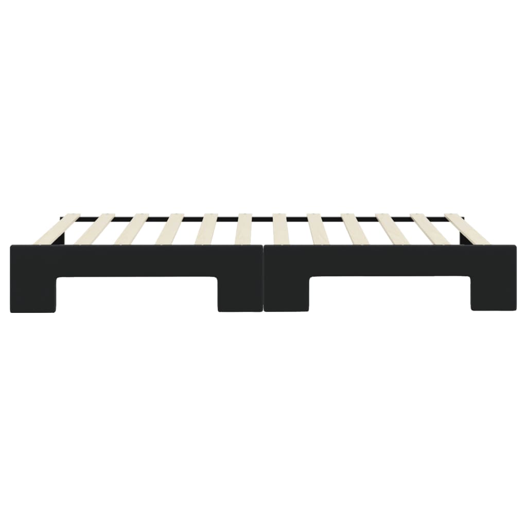 vidaXL Sofa rozsuwana, czarna, 100x200 cm, aksamit