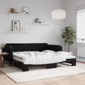 vidaXL Sofa rozsuwana, czarna, 100x200 cm, aksamit
