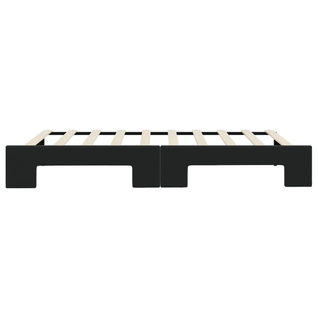 vidaXL Sofa rozsuwana, czarna, 90x190 cm, aksamit
