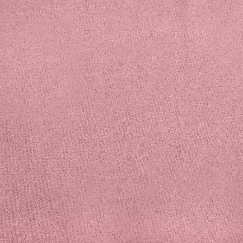 vidaXL Sofa rozsuwana z materacami, różowa, 80x200 cm, aksamit