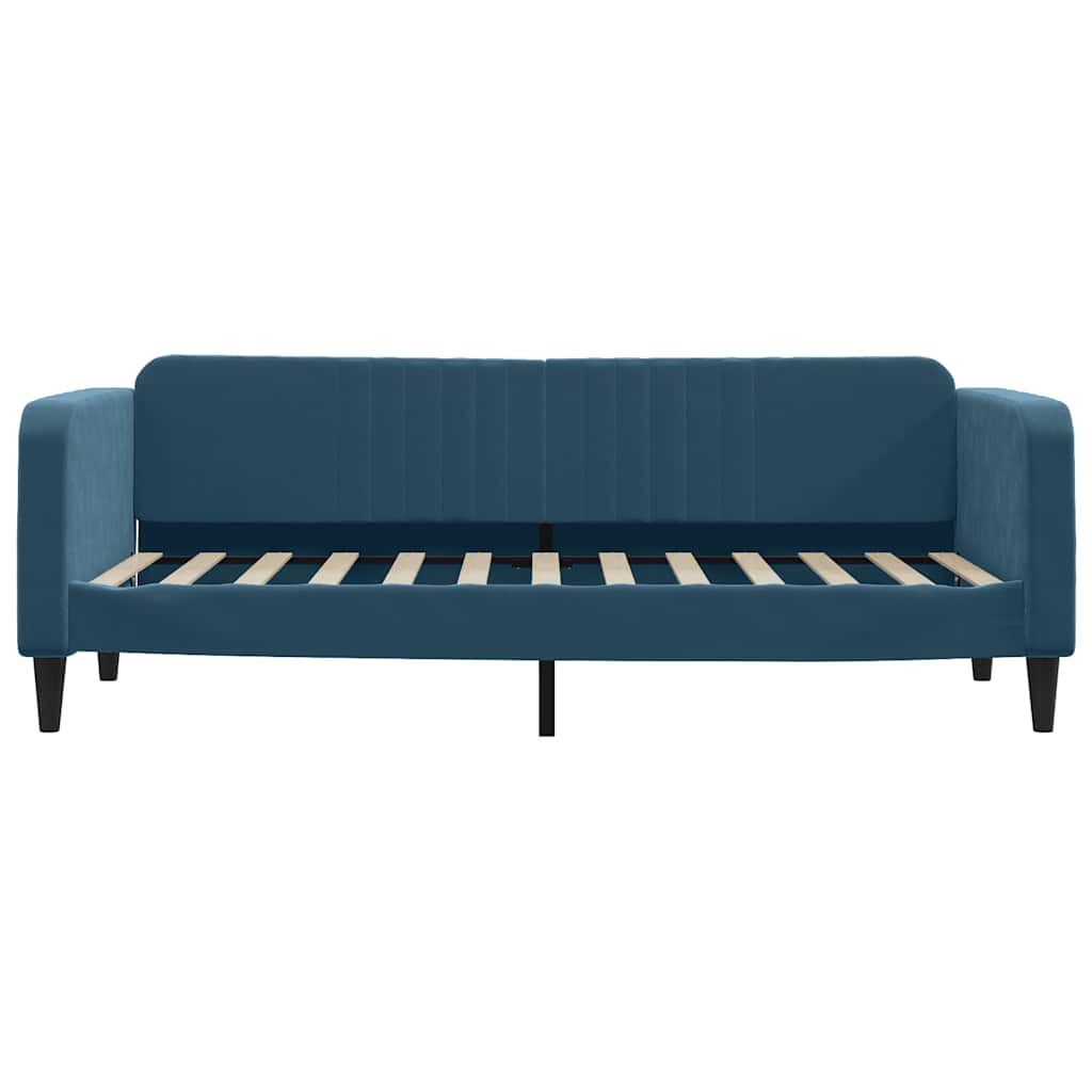 vidaXL Sofa rozsuwana z szufladami, niebieska, 80x200 cm, aksamit