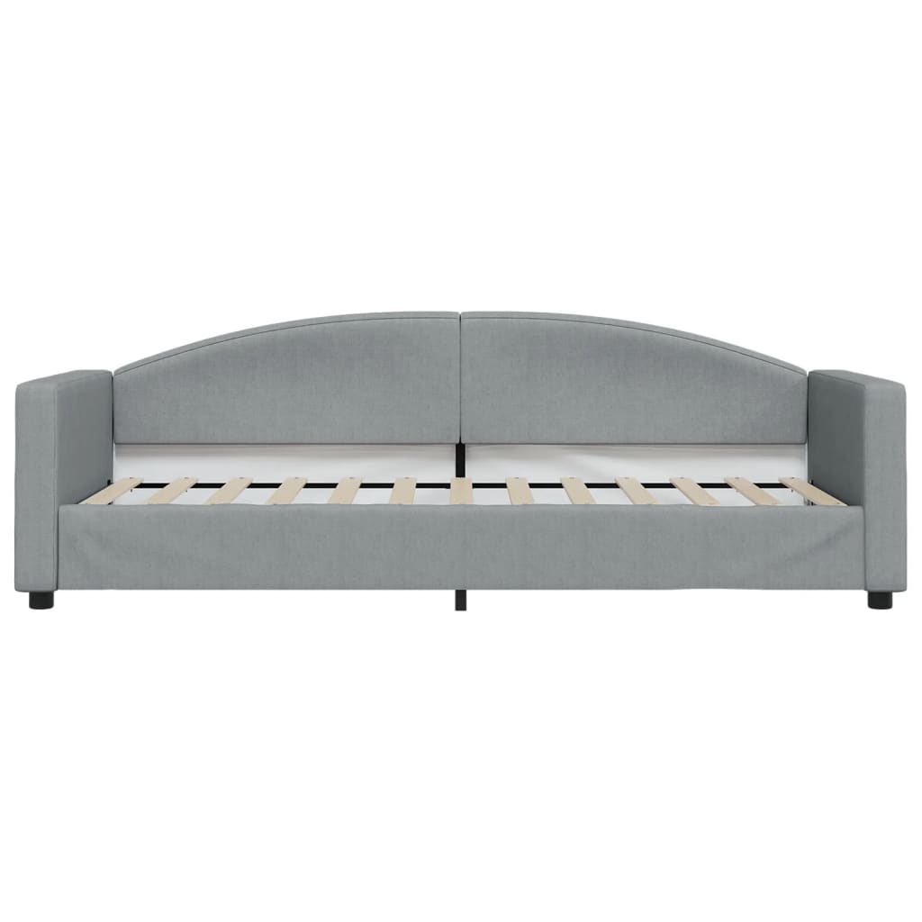 vidaXL Sofa z materacem do spania, jasnoszara, 80x200 cm, tkanina
