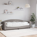vidaXL Sofa z materacem do spania, kolor taupe, 80x200 cm, tkanina