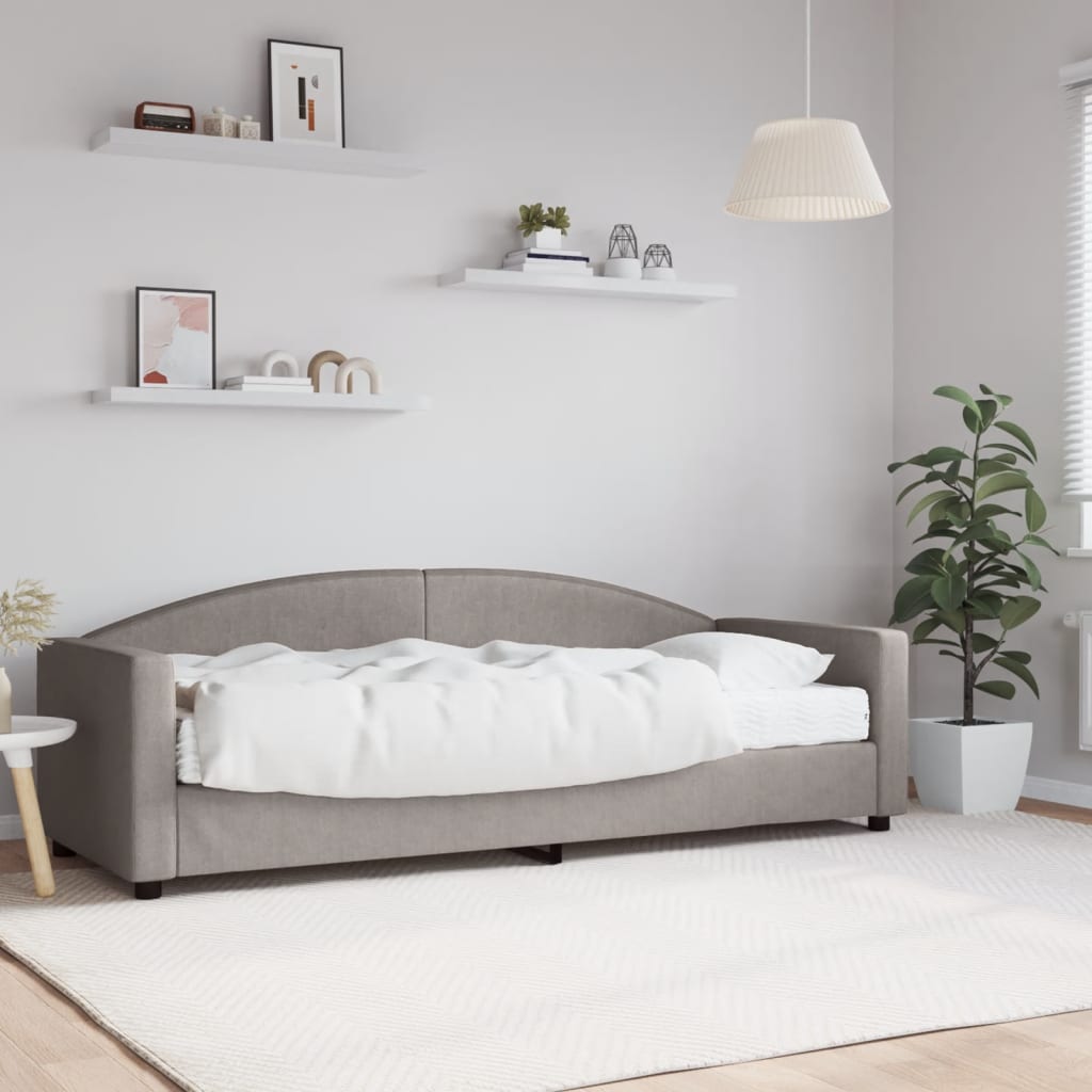 vidaXL Sofa z materacem do spania, kolor taupe, 80x200 cm, tkanina