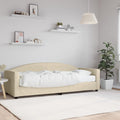vidaXL Sofa z materacem do spania, kremowa, 80x200 cm, tkanina