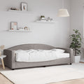 vidaXL Sofa z materacem do spania, kolor taupe, 90x200 cm, tkanina