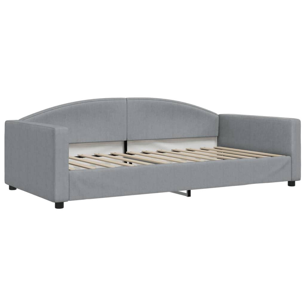vidaXL Sofa z materacem do spania, jasnoszara, 100x200 cm, tkanina