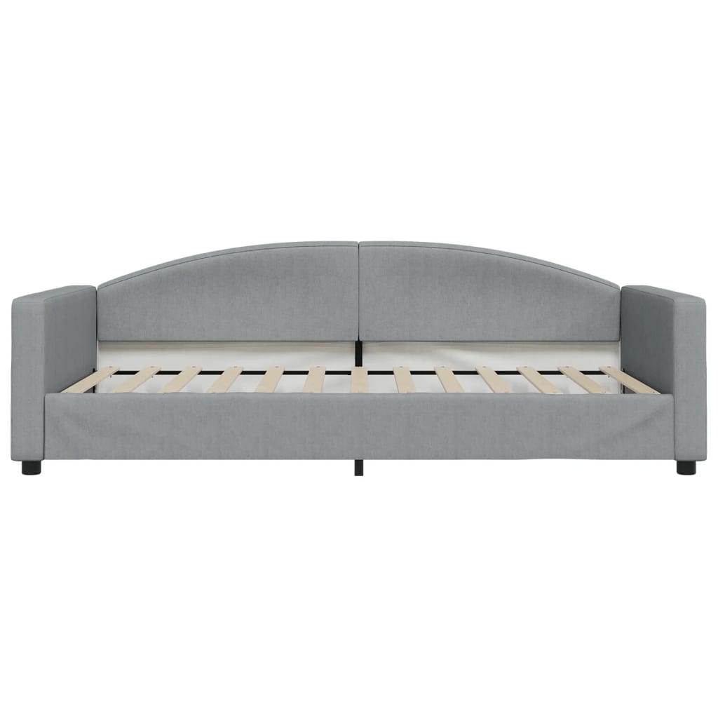 vidaXL Sofa z materacem do spania, jasnoszara, 100x200 cm, tkanina