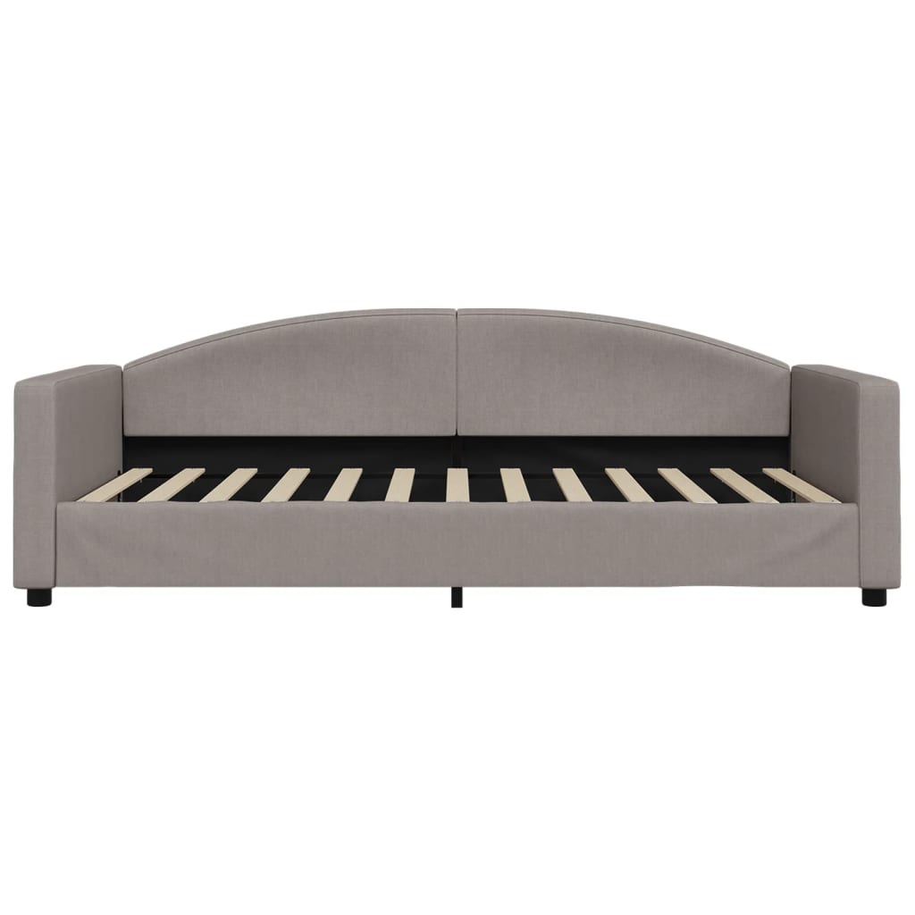 vidaXL Sofa z materacem do spania, kolor taupe, 100x200 cm, tkanina