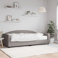 vidaXL Sofa z materacem do spania, kolor taupe, 100x200 cm, tkanina