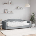 vidaXL Sofa z materacem, jasnoszara, 90x190 cm, tkanina