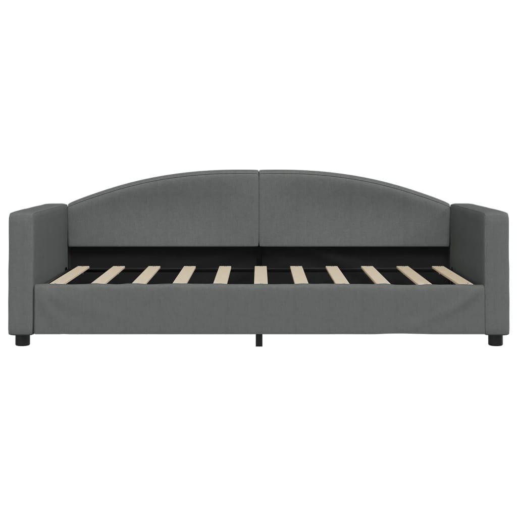 vidaXL Sofa z materacem, ciemnoszara, 90x190 cm, tkanina