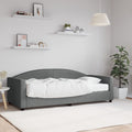 vidaXL Sofa z materacem, ciemnoszara, 90x190 cm, tkanina
