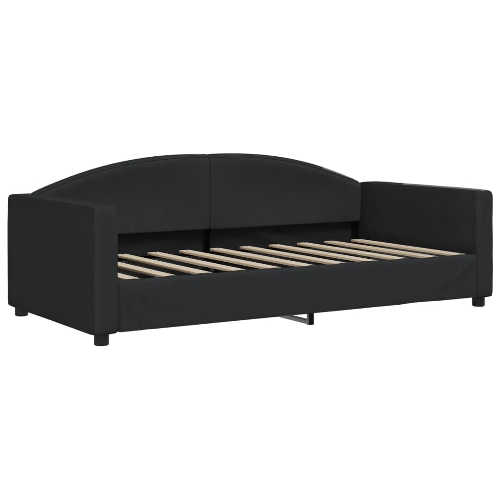 vidaXL Sofa z materacem, czarna, 90x190 cm, tkanina