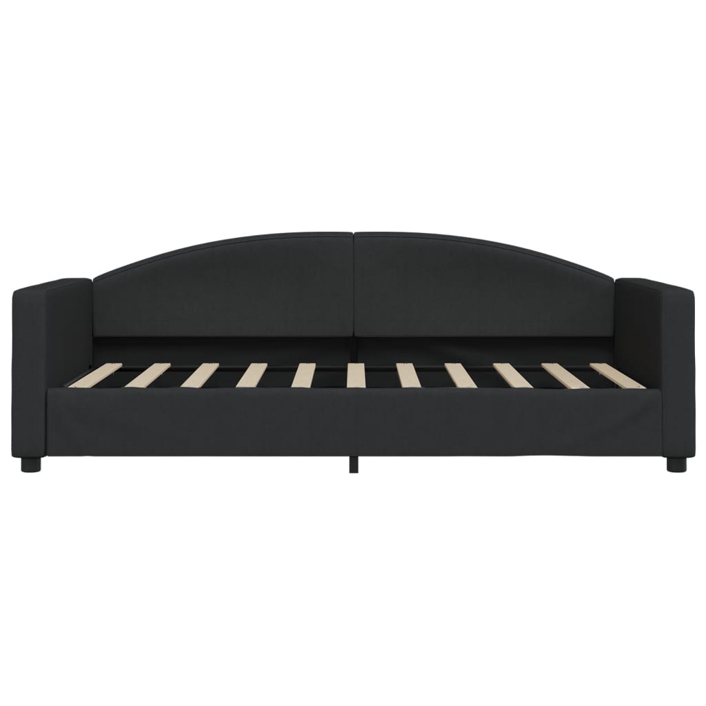 vidaXL Sofa z materacem, czarna, 90x190 cm, tkanina