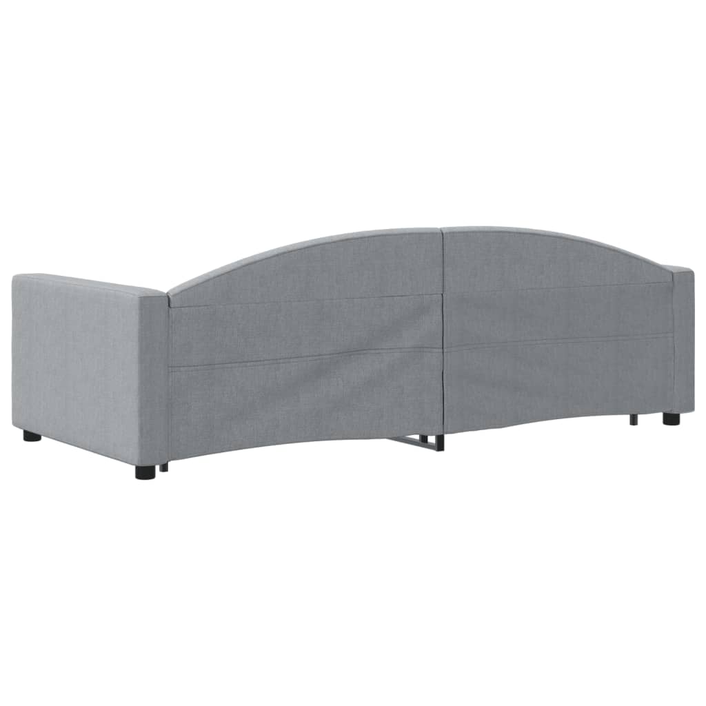 vidaXL Sofa rozsuwana, jasnoszara, 90x200 cm, tkanina