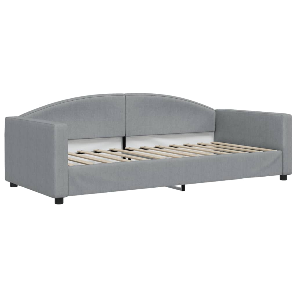 vidaXL Sofa rozsuwana, jasnoszara, 90x200 cm, tkanina
