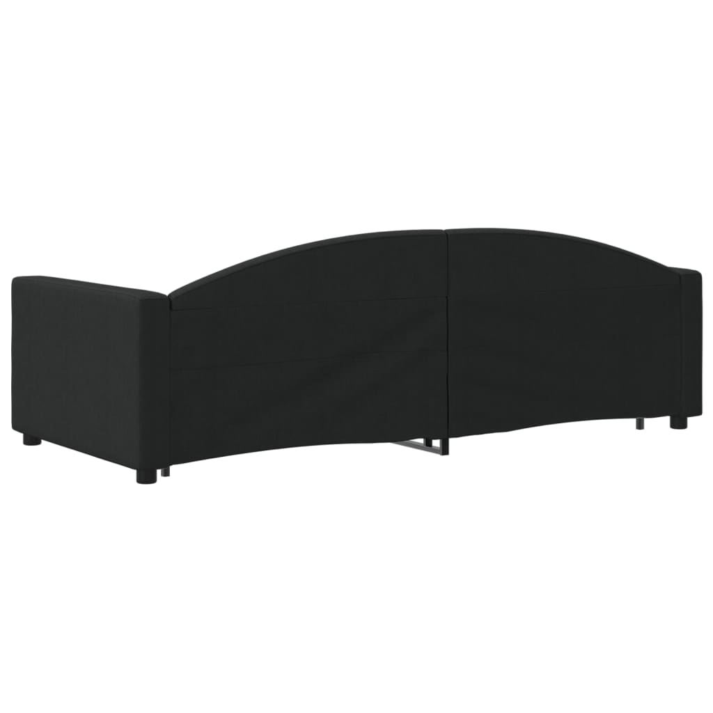 vidaXL Sofa rozsuwana, czarna, 90x200 cm, tkanina