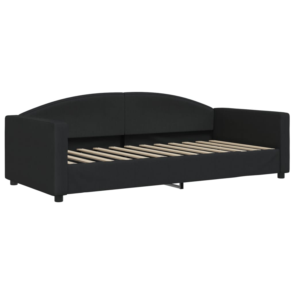 vidaXL Sofa rozsuwana, czarna, 90x200 cm, tkanina