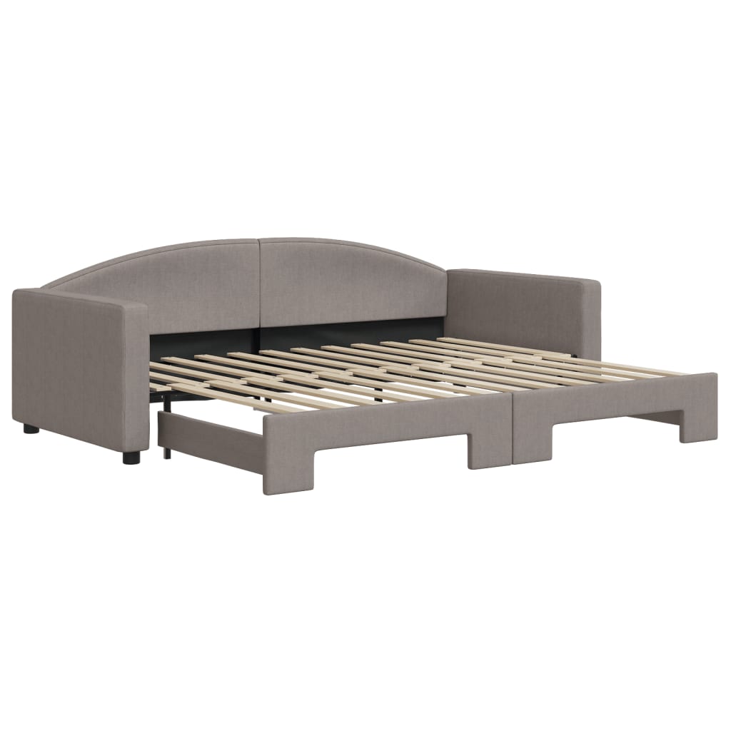 vidaXL Sofa rozsuwana, kolor taupe, 90x200 cm, tkanina