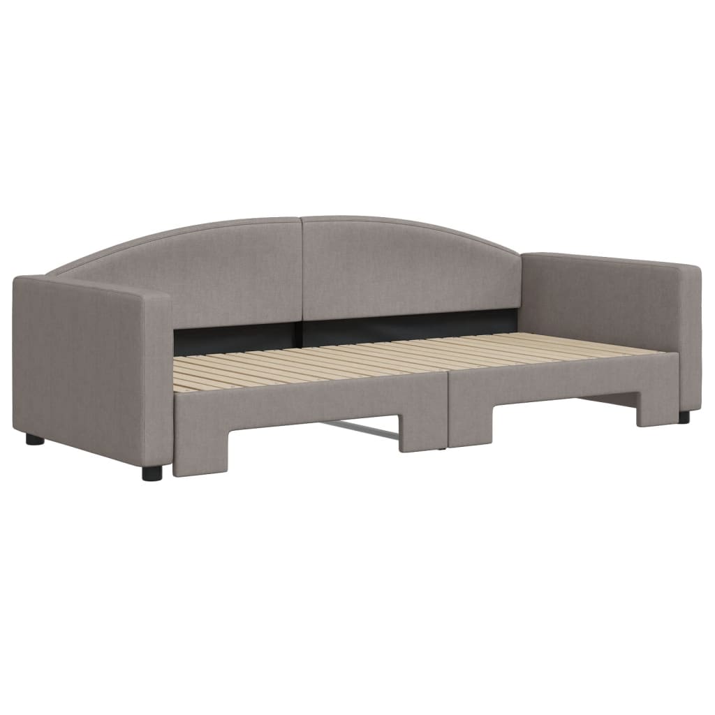 vidaXL Sofa rozsuwana, kolor taupe, 90x200 cm, tkanina