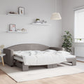 vidaXL Sofa rozsuwana, kolor taupe, 90x200 cm, tkanina