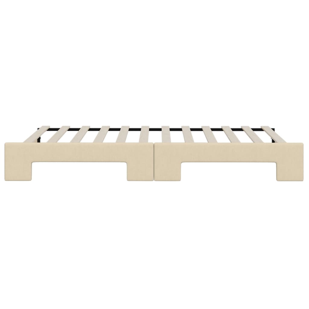 vidaXL Sofa rozsuwana, kremowa, 90x200 cm, tkanina