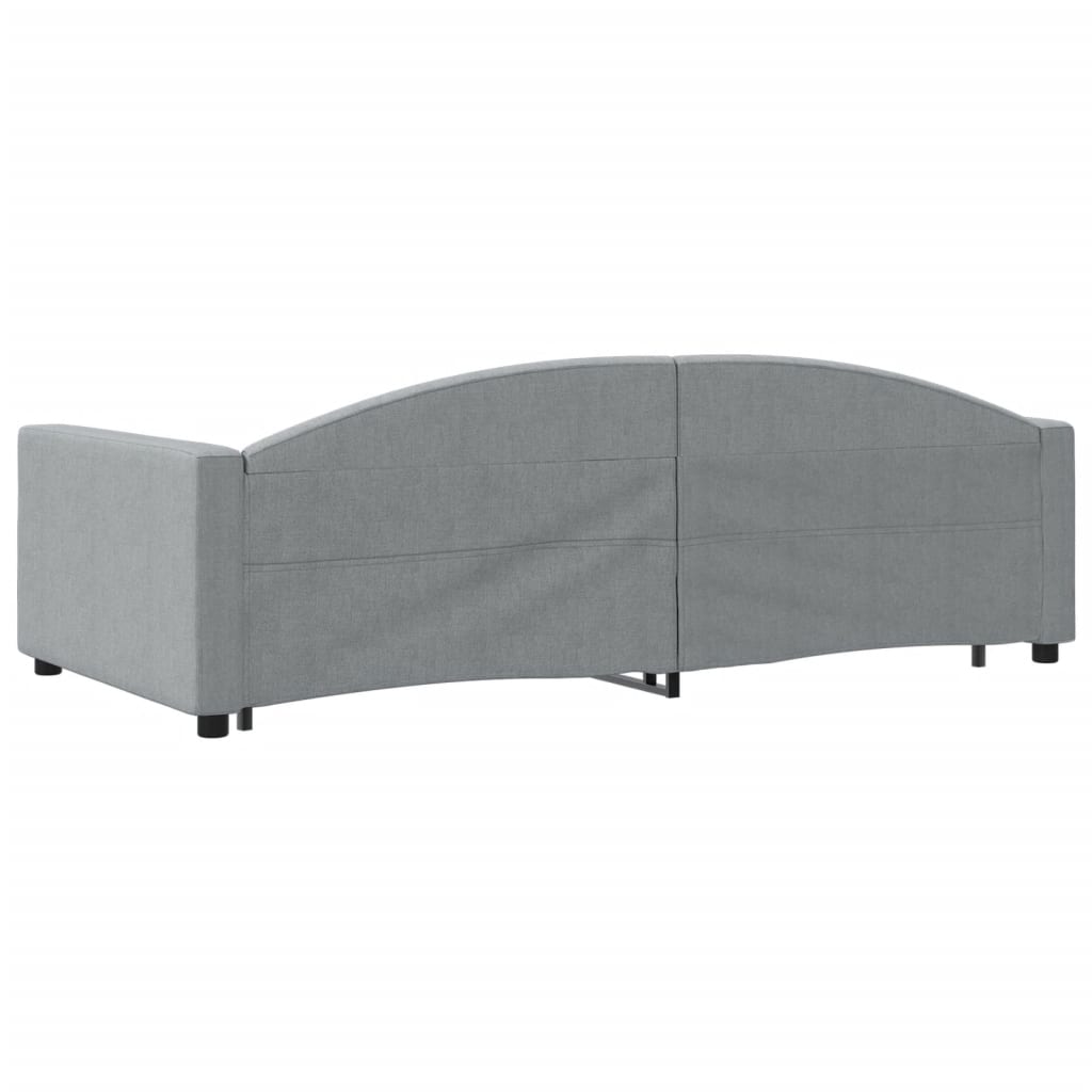 vidaXL Sofa rozsuwana, jasnoszara, 100x200 cm, tkanina