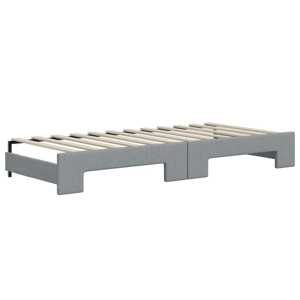 vidaXL Sofa rozsuwana, jasnoszara, 100x200 cm, tkanina
