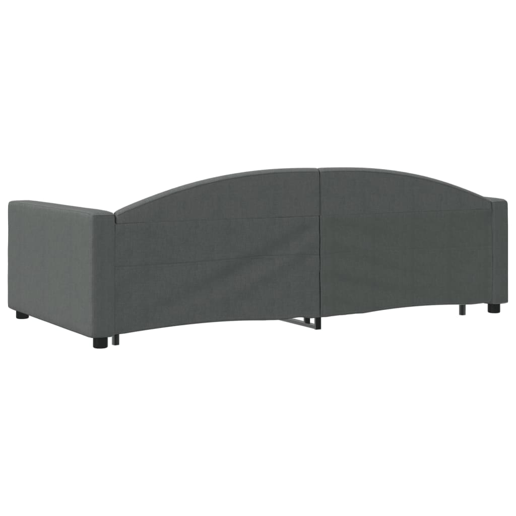 vidaXL Sofa rozsuwana, ciemnoszara, 100x200 cm, tkanina