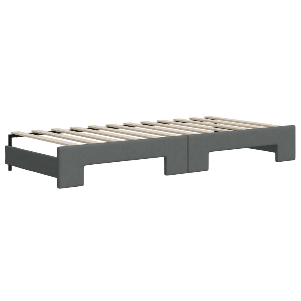vidaXL Sofa rozsuwana, ciemnoszara, 100x200 cm, tkanina
