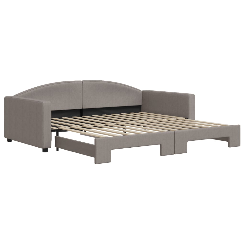 vidaXL Sofa rozsuwana, kolor taupe, 100x200 cm, tkanina
