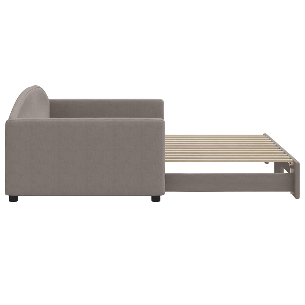 vidaXL Sofa rozsuwana, kolor taupe, 100x200 cm, tkanina