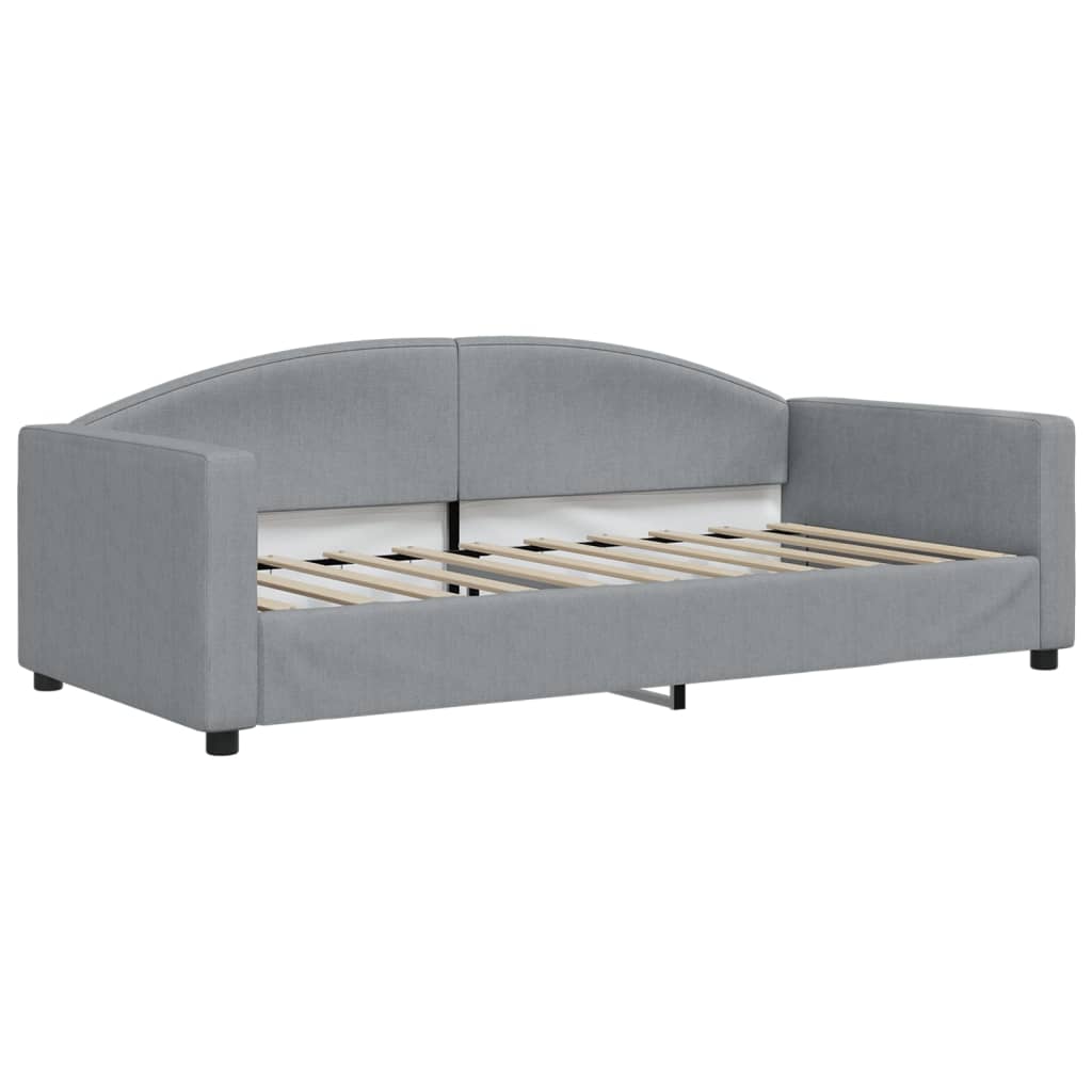 vidaXL Sofa rozsuwana, jasnoszara, 90x190 cm, tkanina
