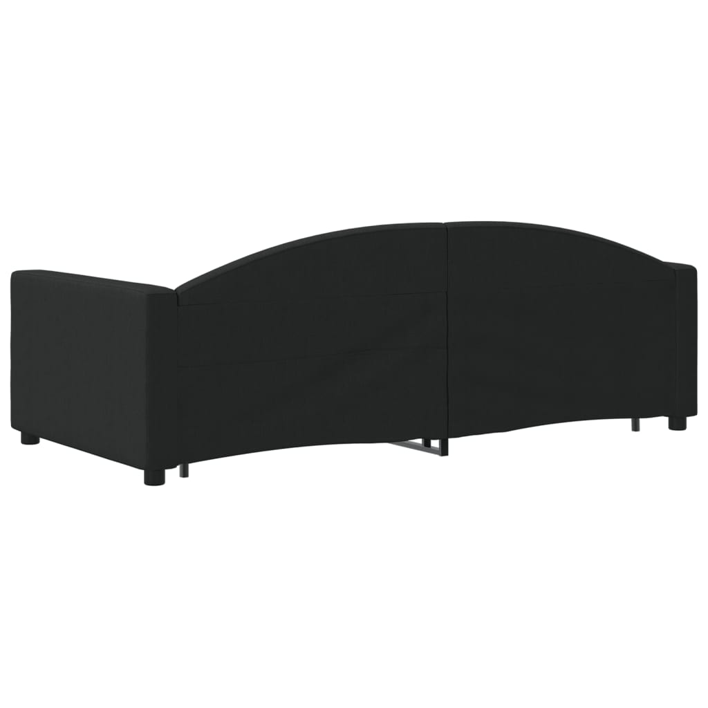 vidaXL Sofa rozsuwana, czarna, 90x190 cm, tkanina