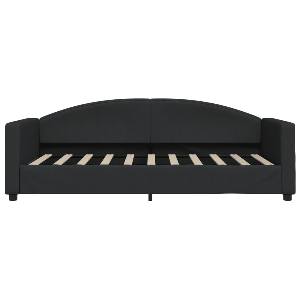 vidaXL Sofa rozsuwana, czarna, 90x190 cm, tkanina