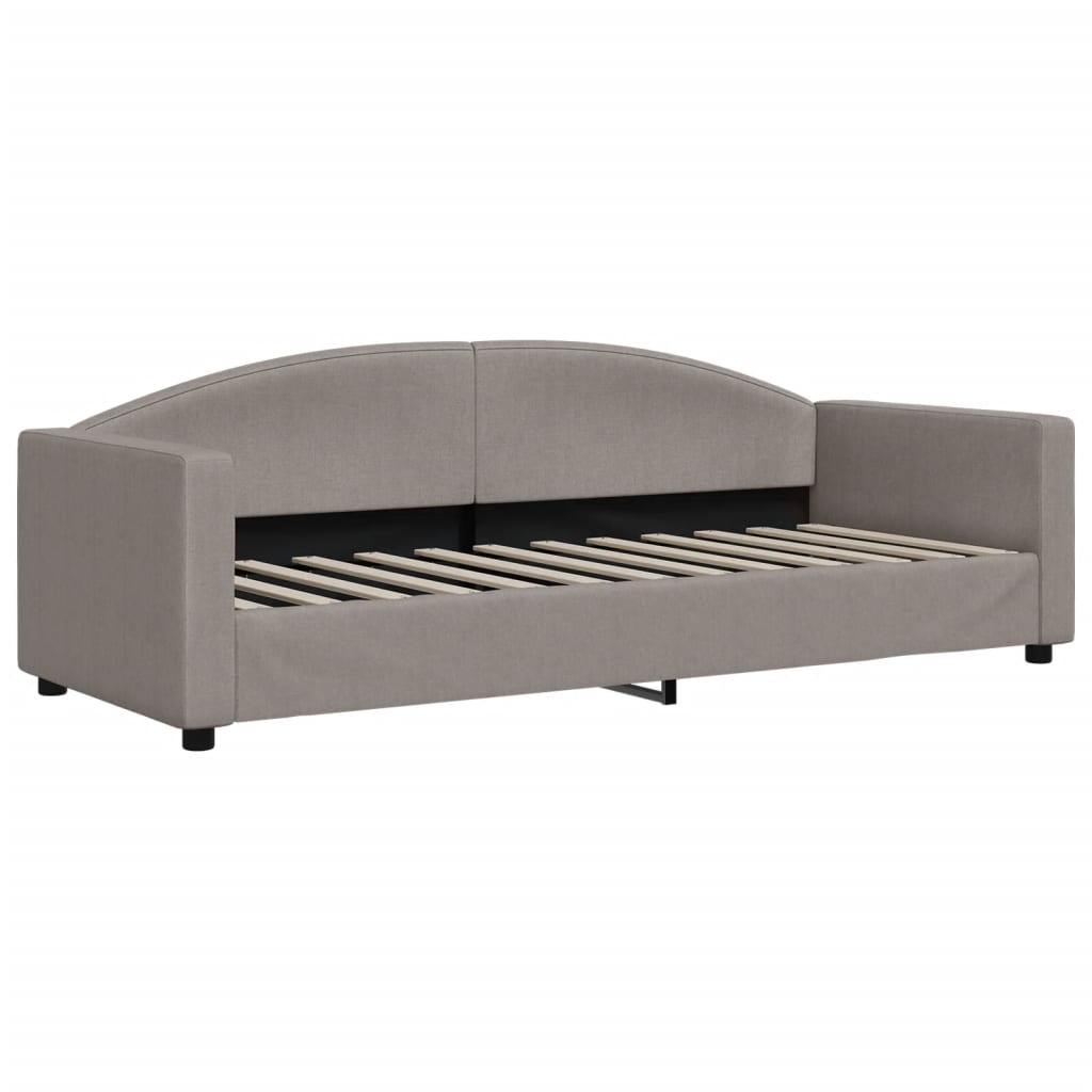 vidaXL Sofa rozsuwana z materacami, kolor taupe, 80x200 cm, tkanina
