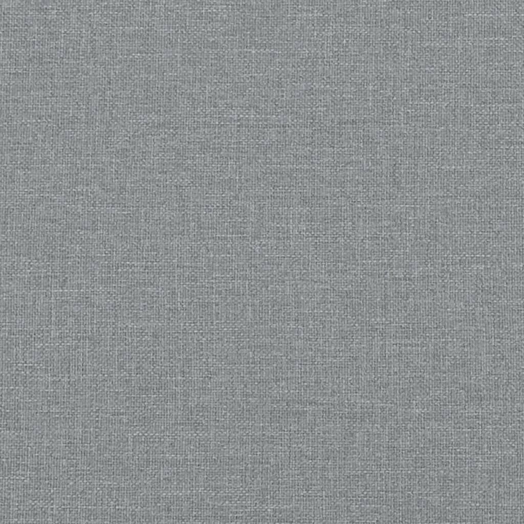 vidaXL Sofa rozsuwana z materacami, jasnoszara, 90x190 cm, tkanina
