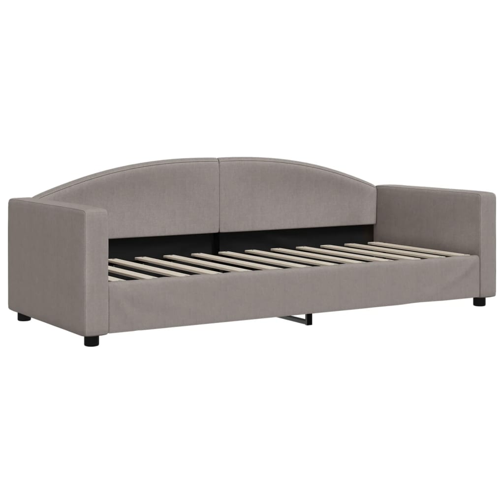 vidaXL Sofa rozsuwana z szufladami, taupe, 80x200 cm, tkanina