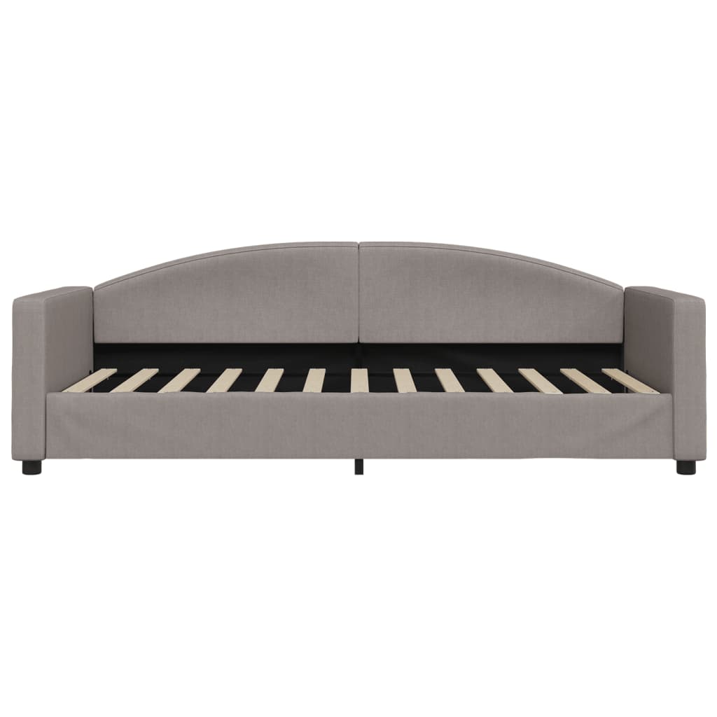vidaXL Sofa rozsuwana z szufladami, taupe, 90x200 cm, tkanina