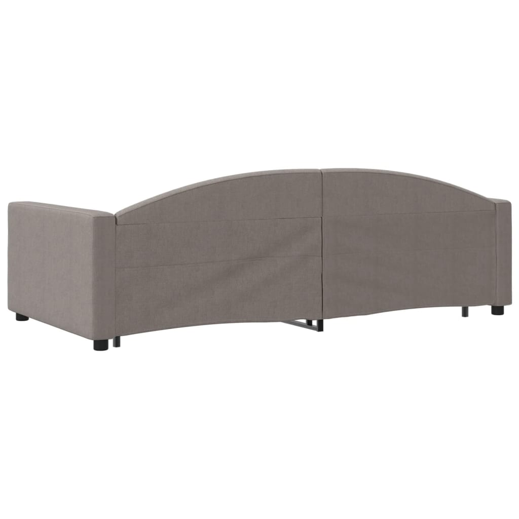 vidaXL Sofa rozsuwana z szufladami, taupe, 100x200 cm, tkanina