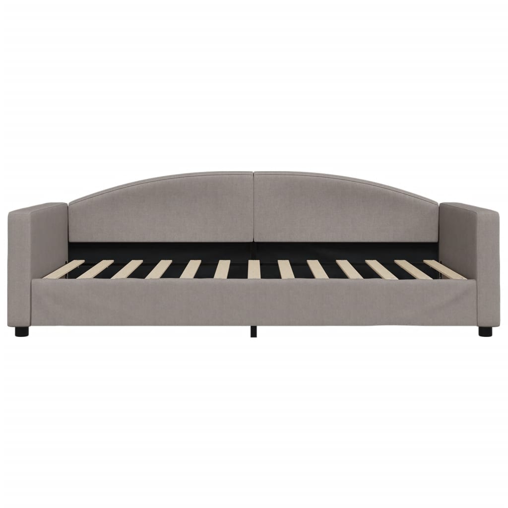 vidaXL Sofa rozsuwana z szufladami, taupe, 100x200 cm, tkanina