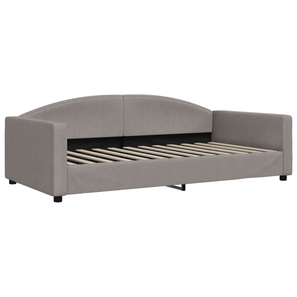 vidaXL Sofa rozsuwana z szufladami, taupe, 100x200 cm, tkanina