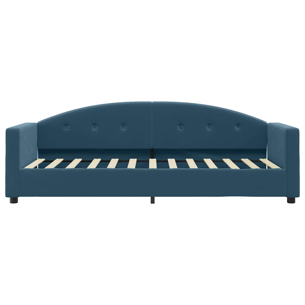 vidaXL Sofa z materacem do spania, niebieska, 80x200 cm, aksamit