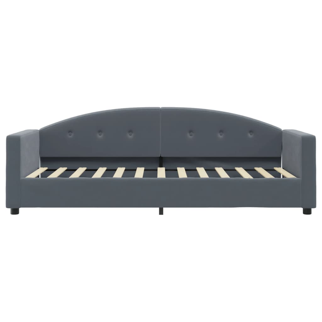vidaXL Sofa z materacem do spania, ciemnoszara, 80x200 cm, aksamit