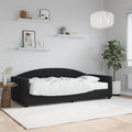 vidaXL Sofa z materacem do spania, czarna, 90x200 cm, aksamit